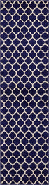 Lattice Gardens Collection Area Rug -  Bloomfield (Navy Blue)