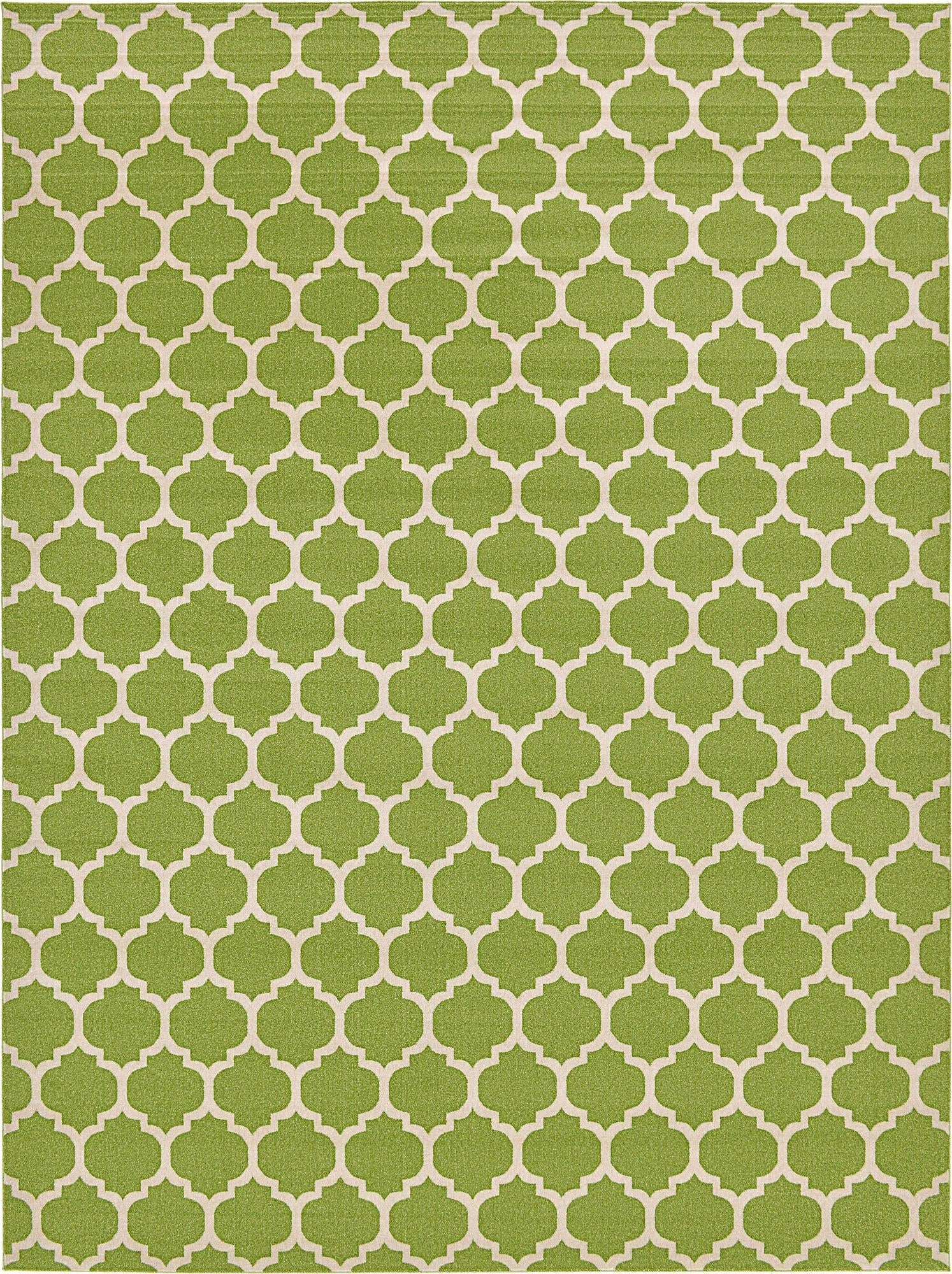 Lattice Gardens Collection Area Rug -  Bloomfield (Light Green)