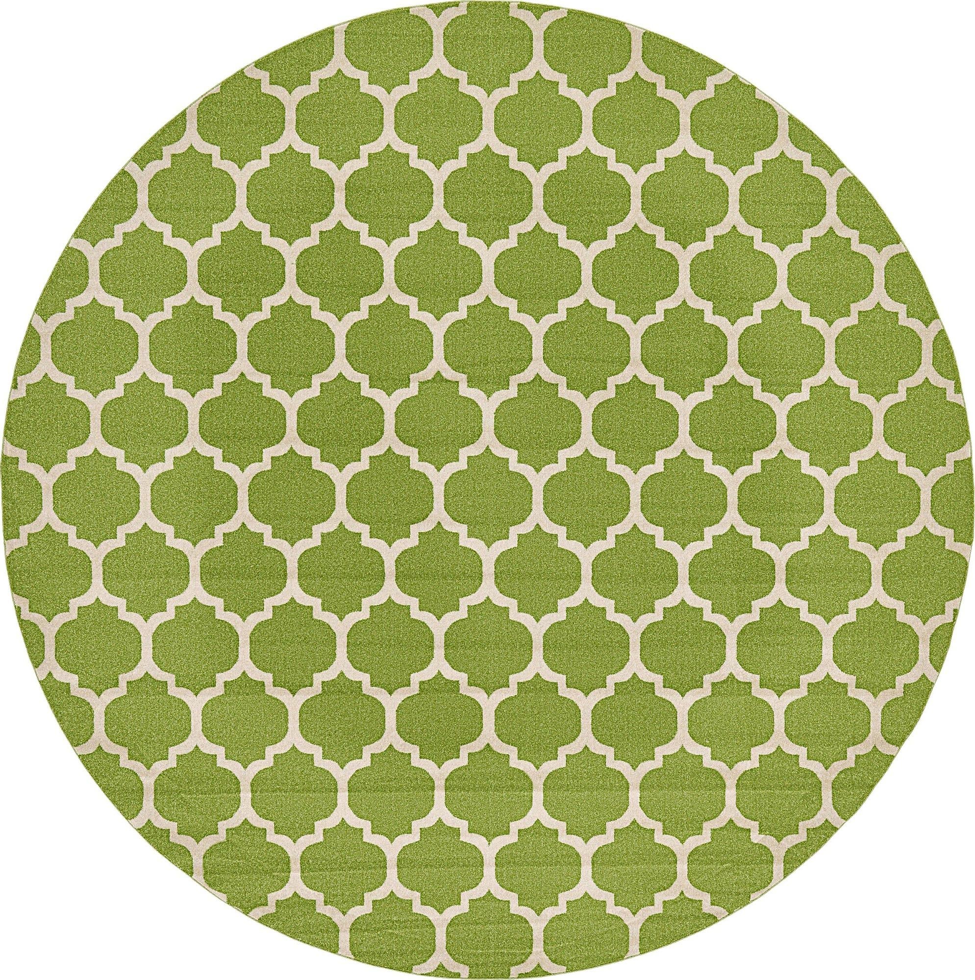 Lattice Gardens Collection Area Rug -  Bloomfield (Light Green)