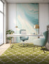 Lattice Gardens Collection Area Rug -  Bloomfield (Light Green)