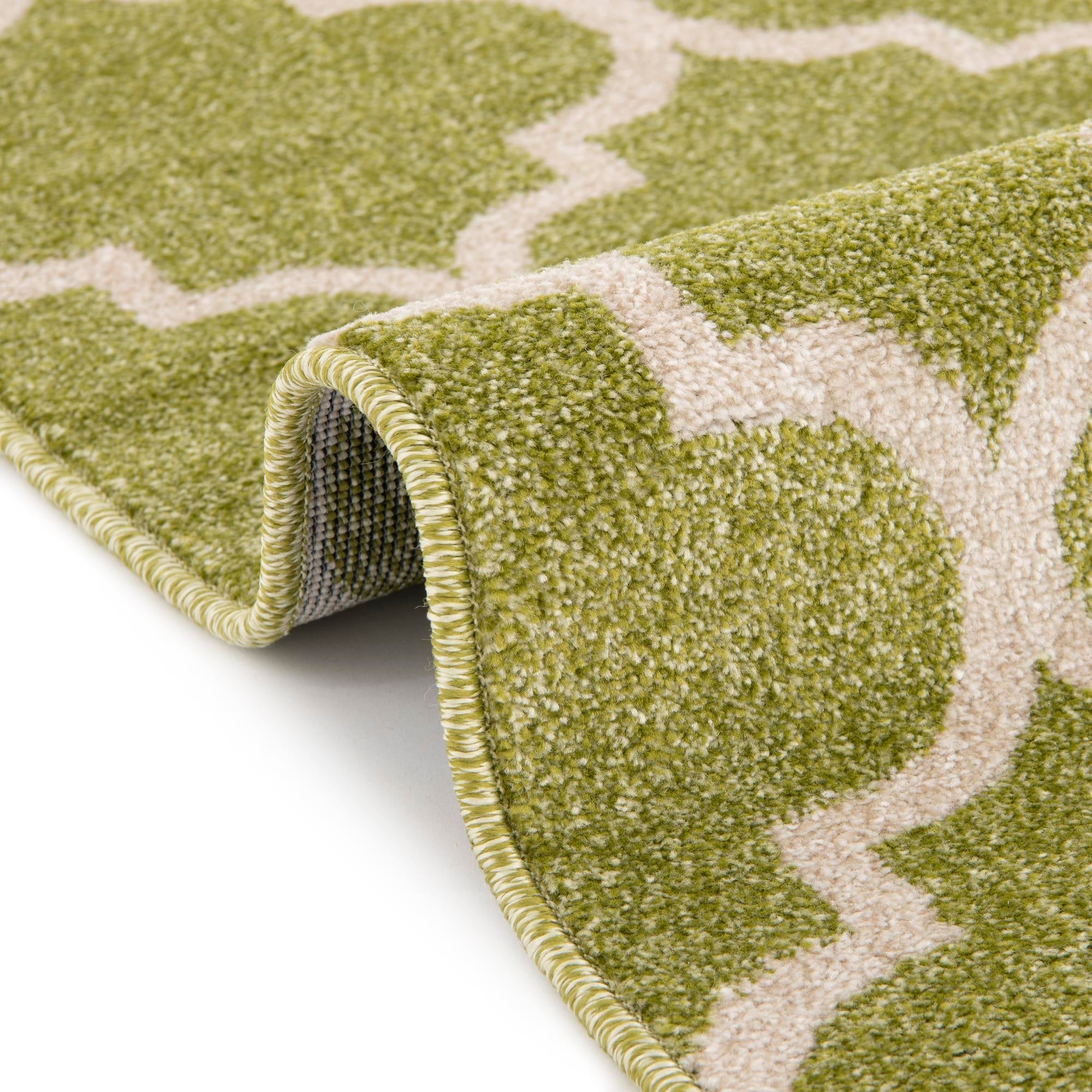 Lattice Gardens Collection Area Rug -  Bloomfield (Light Green)