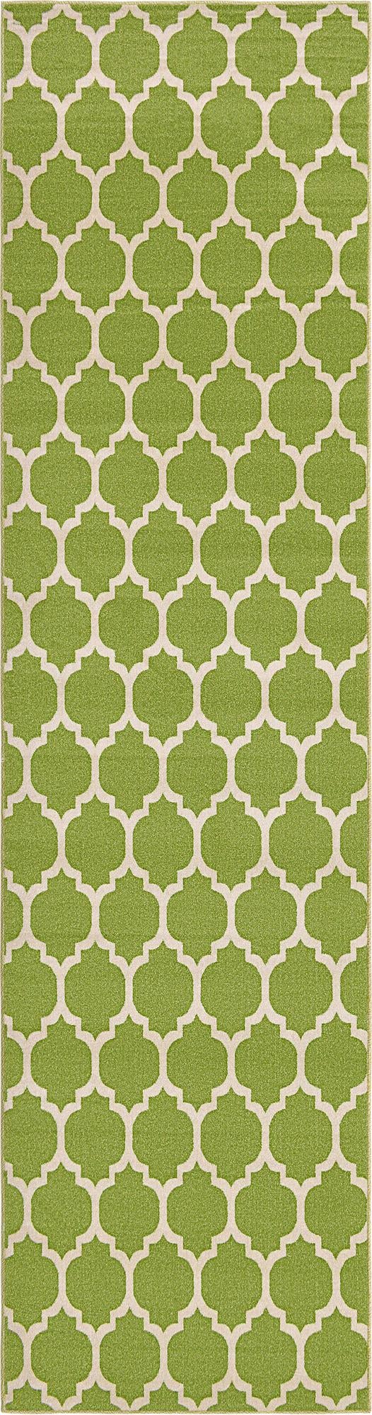 Lattice Gardens Collection Area Rug -  Bloomfield (Light Green)