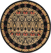 Chelsea Elegance Collection Area Rug -  Brompton (Black) Round Black  lifestyle 8