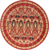 Chelsea Elegance Collection Area Rug -  Brompton (Rust Red) Round Rust Red  lifestyle 15