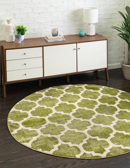 Lattice Gardens Collection Area Rug -  Bloomfield (Light Green)