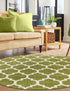 Lattice Gardens Collection Area Rug -  Bloomfield (Light Green)