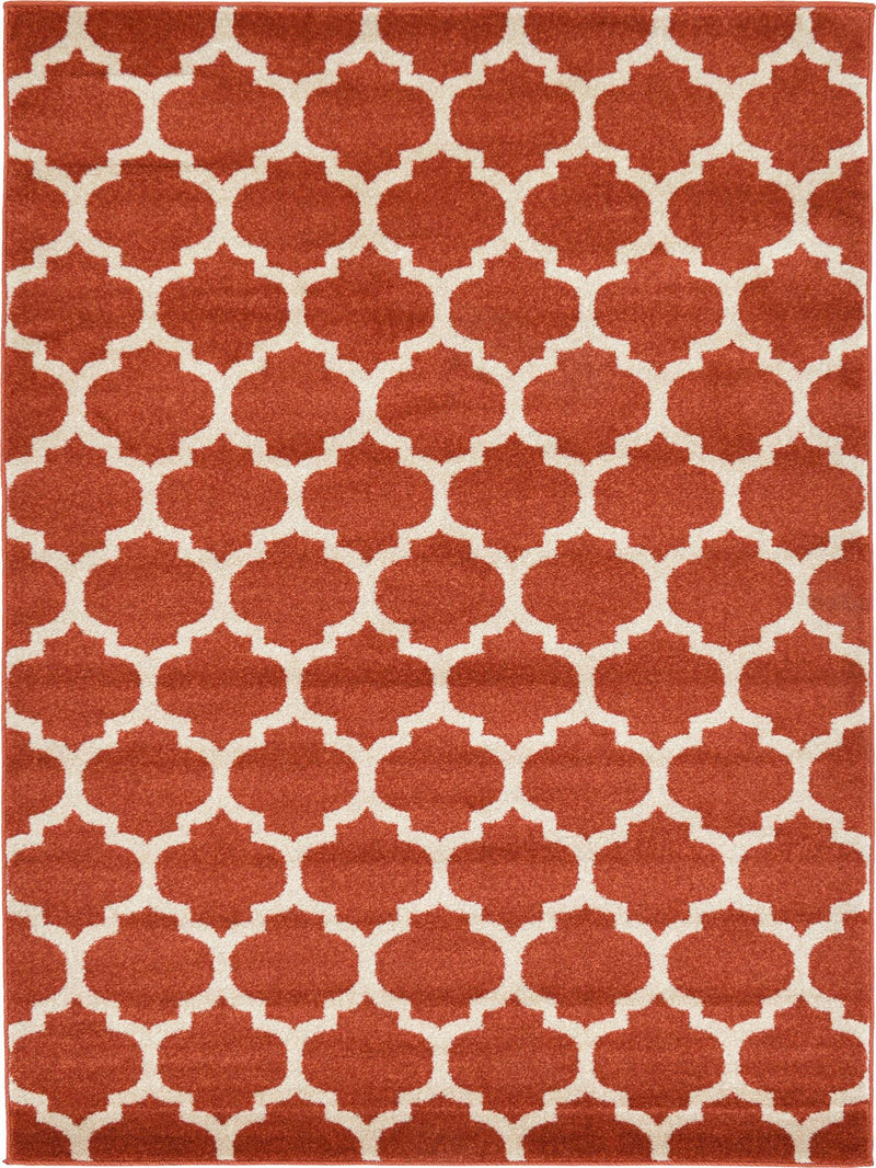 Lattice Gardens Collection Area Rug -  Bloomfield (Light Terracotta) Rectangle Light Terracotta Main