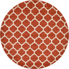 Lattice Gardens Collection Area Rug -  Bloomfield (Light Terracotta) Round Light Terracotta  lifestyle 16