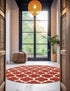 Lattice Gardens Collection Area Rug -  Bloomfield (Light Terracotta)