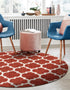 Lattice Gardens Collection Area Rug -  Bloomfield (Light Terracotta)