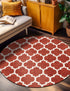 Lattice Gardens Collection Area Rug -  Bloomfield (Light Terracotta)