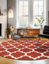 Lattice Gardens Collection Area Rug -  Bloomfield (Light Terracotta)