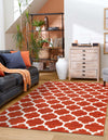 Lattice Gardens Collection Area Rug -  Bloomfield (Light Terracotta) Rectangular Light Terracotta  lifestyle 21