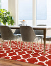 Lattice Gardens Collection Area Rug -  Bloomfield (Light Terracotta) Rectangular Light Terracotta  lifestyle 27