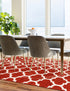 Lattice Gardens Collection Area Rug -  Bloomfield (Light Terracotta)