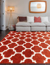 Lattice Gardens Collection Area Rug -  Bloomfield (Light Terracotta) Rectangle Light Terracotta  lifestyle 8