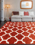 Lattice Gardens Collection Area Rug -  Bloomfield (Light Terracotta)