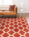 Lattice Gardens Collection Area Rug -  Bloomfield (Light Terracotta) Rectangular Light Terracotta  lifestyle 31