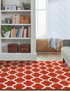 Lattice Gardens Collection Area Rug -  Bloomfield (Light Terracotta) Rectangle Light Terracotta  lifestyle 5