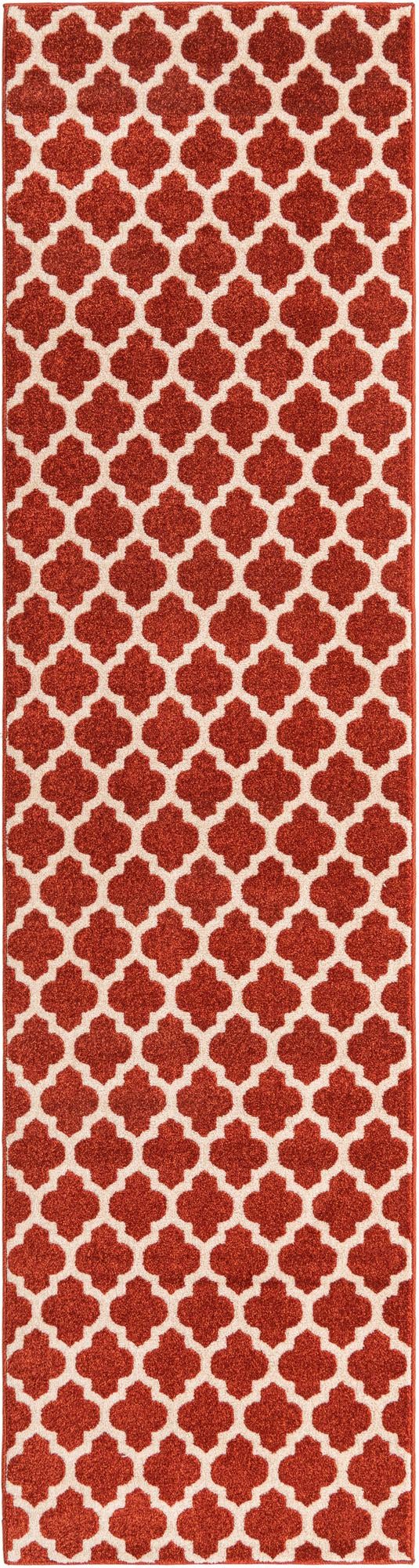 Lattice Gardens Collection Area Rug -  Bloomfield (Light Terracotta)