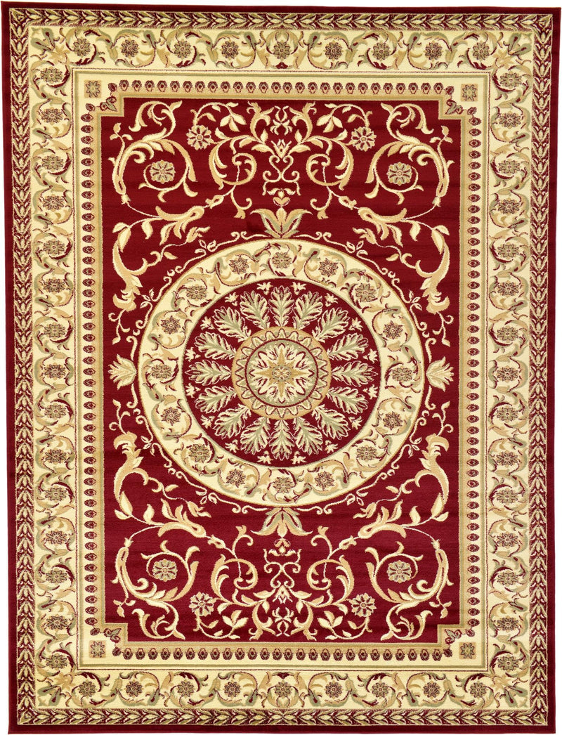 Versailles Elegance Collection Area Rug -  Montreuil Rectangle Red Main