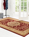 Versailles Elegance Collection Area Rug -  Montreuil Rectangle Red  lifestyle 8