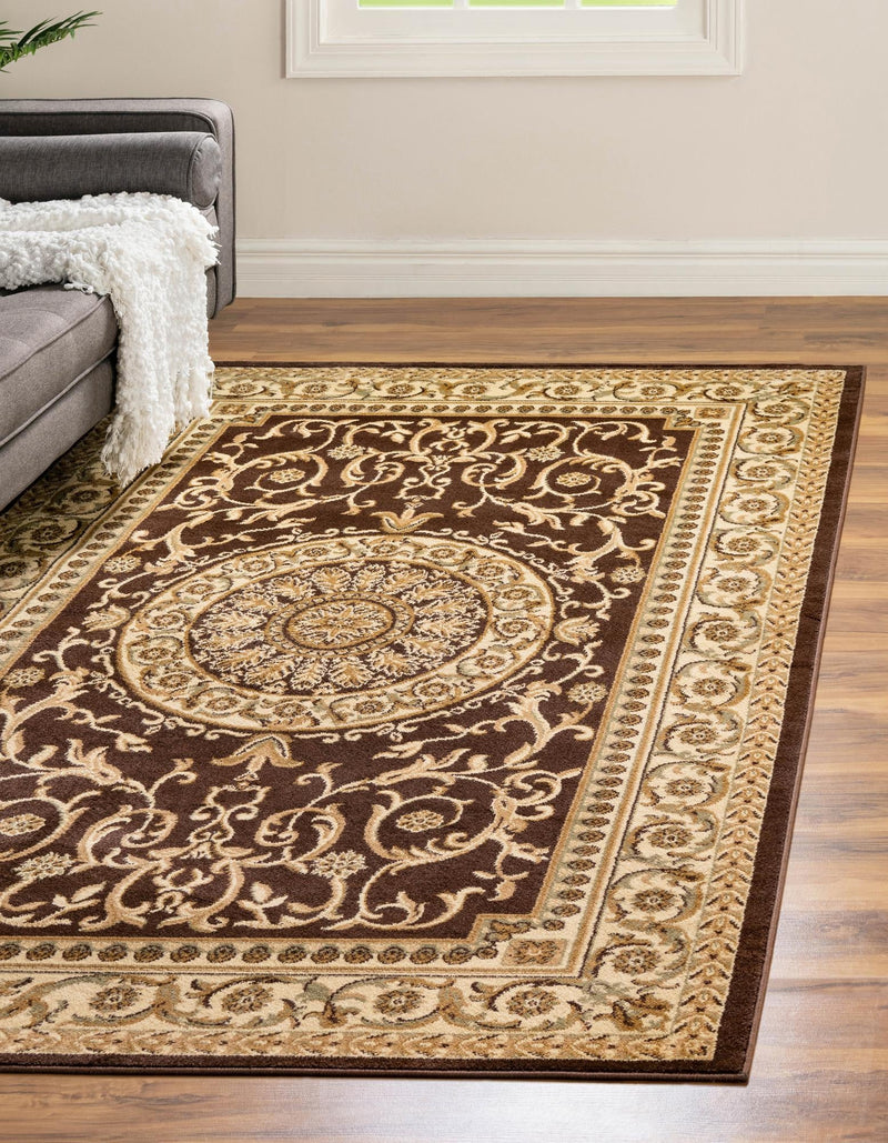 Versailles Elegance Collection Area Rug -  Montreuil Rectangle Brown  lifestyle 4