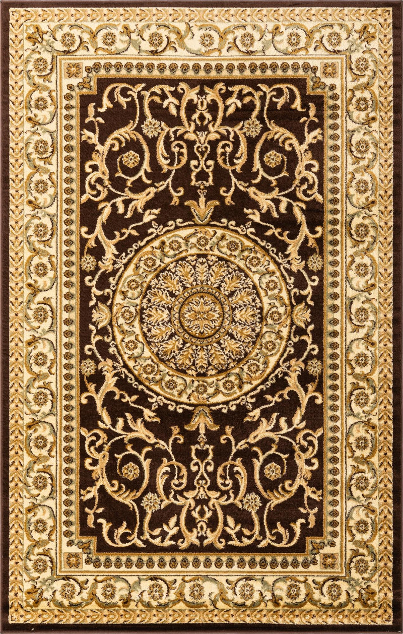 Versailles Elegance Collection Area Rug -  Montreuil Rectangle Brown  lifestyle 2