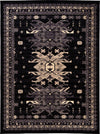 Tabriz Tapestries Collection Area Rug - Azerbaijan (Black) Rectangle Black Main