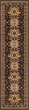 Tabriz Tapestries Collection Area Rug - Azerbaijan (Brown) Runner Brown  lifestyle 11