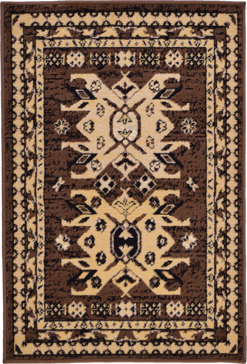 Tabriz Tapestries Collection Area Rug - Azerbaijan (Brown) Rectangle Brown  lifestyle 2