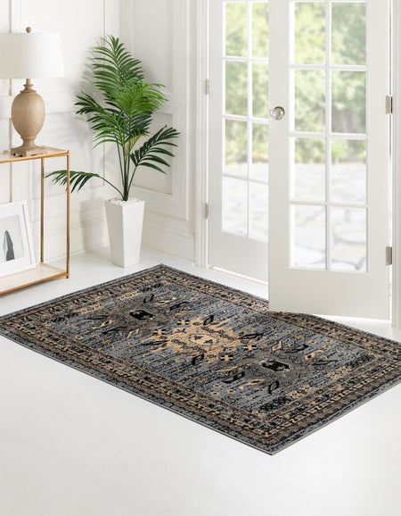 Tabriz Tapestries Collection Area Rug - Azerbaijan (Gray)