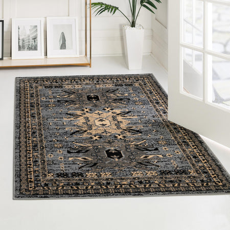 Tabriz Tapestries Collection Area Rug - Azerbaijan (Gray)