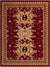 Tabriz Tapestries Collection Area Rug - Azerbaijan (Red) Rectangle Red Main