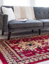 Tabriz Tapestries Collection Area Rug - Azerbaijan (Red)