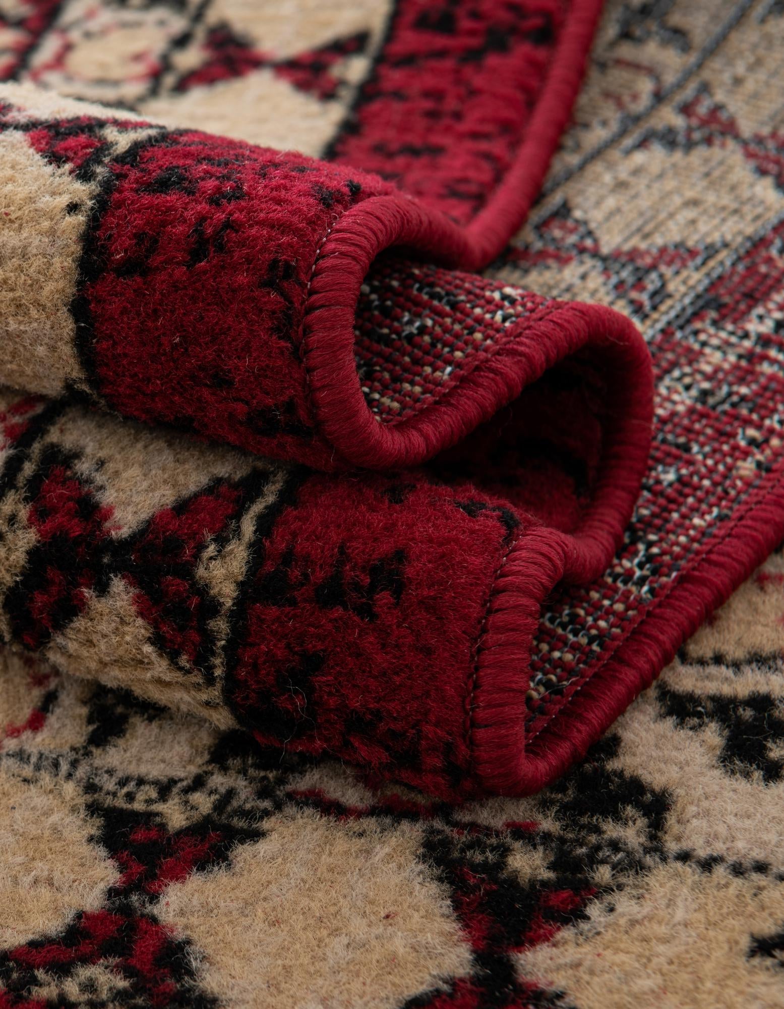 Tabriz Tapestries Collection Area Rug - Azerbaijan (Red)