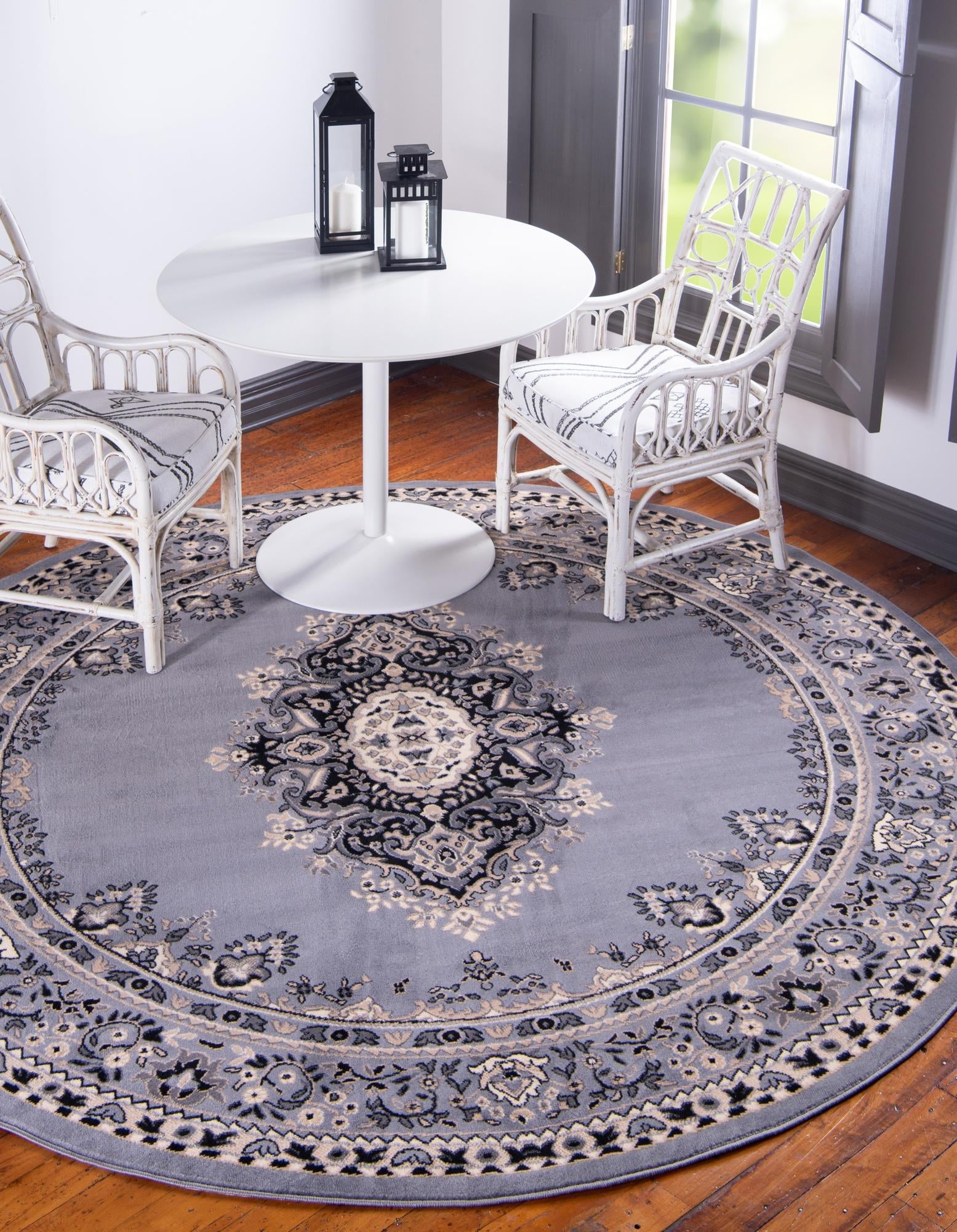 Tabriz Tapestry Collection Area Rug - Azerbaijan (Gray)