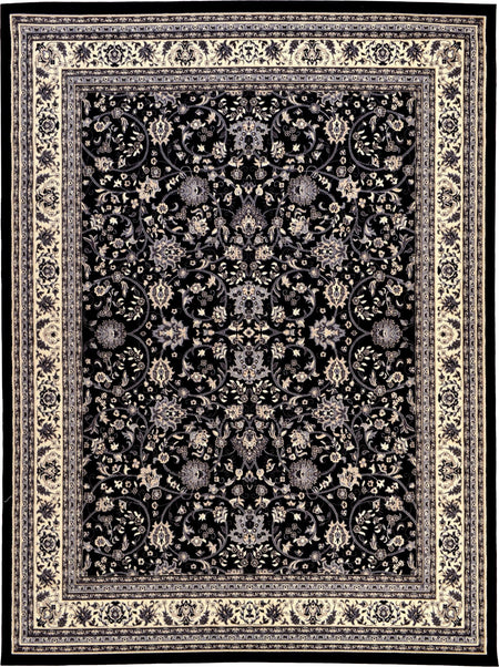 Isfahan Elegance Collection Area Rug - Naghsh-e Jahan (Black)