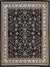 Isfahan Elegance Collection Area Rug - Naghsh-e Jahan (Black) Rectangle Black Main