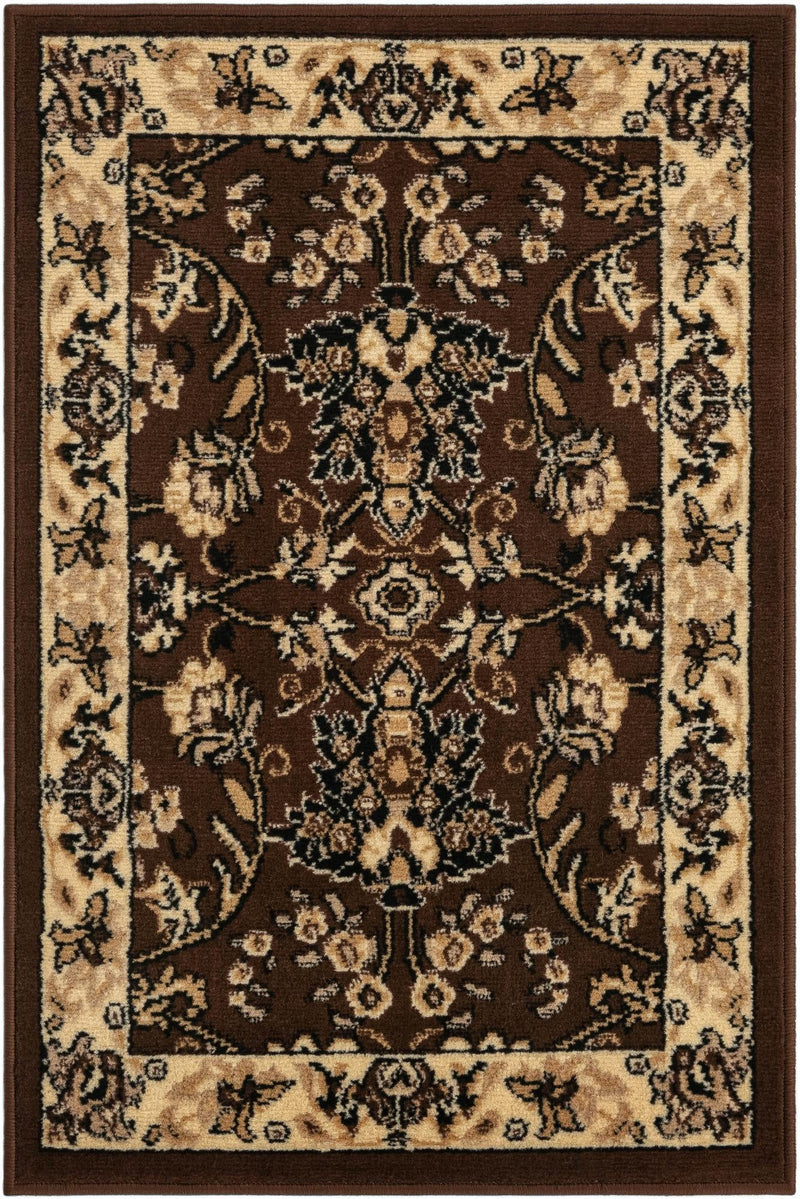 Isfahan Elegance Collection Area Rug - Naghsh-e Jahan (Brown) Rectangle Brown Main