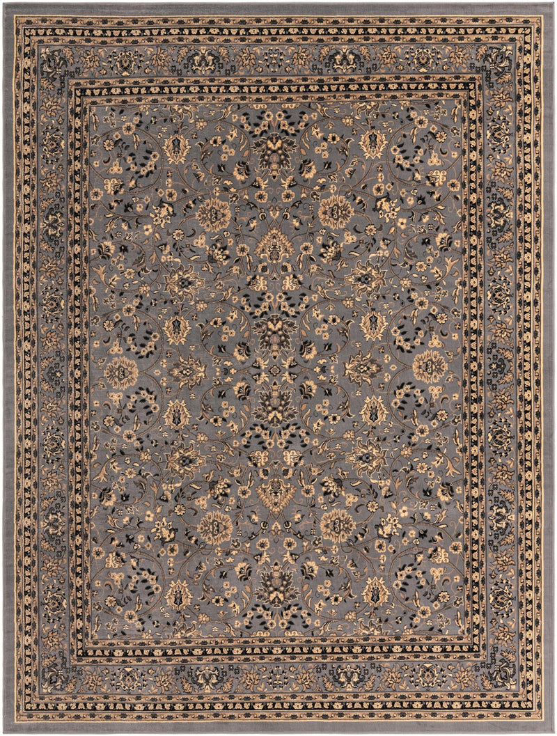 Isfahan Elegance Collection Area Rug - Naghsh-e Jahan (Gray) Rectangle Gray Main