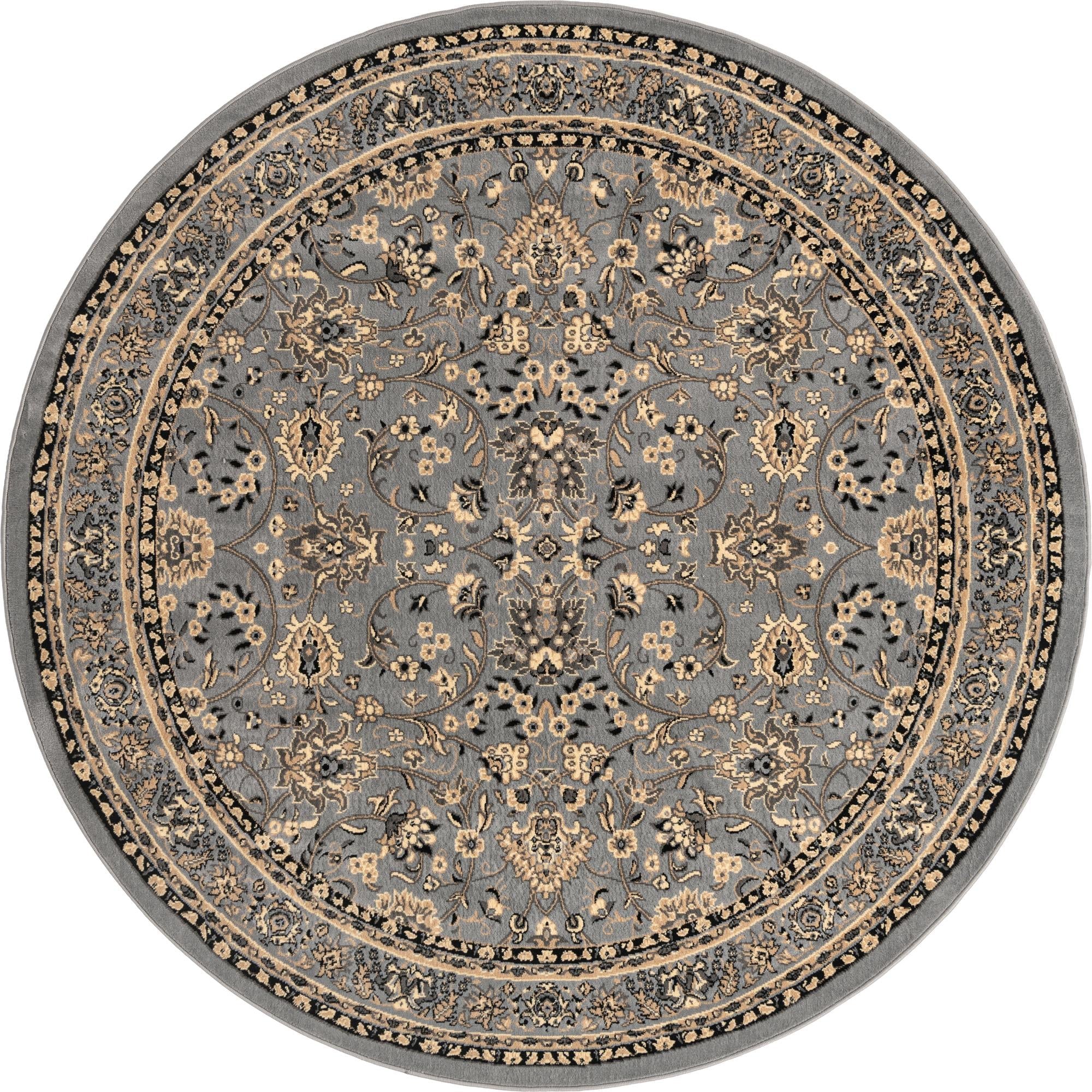 Isfahan Elegance Collection Area Rug - Naghsh-e Jahan (Gray)