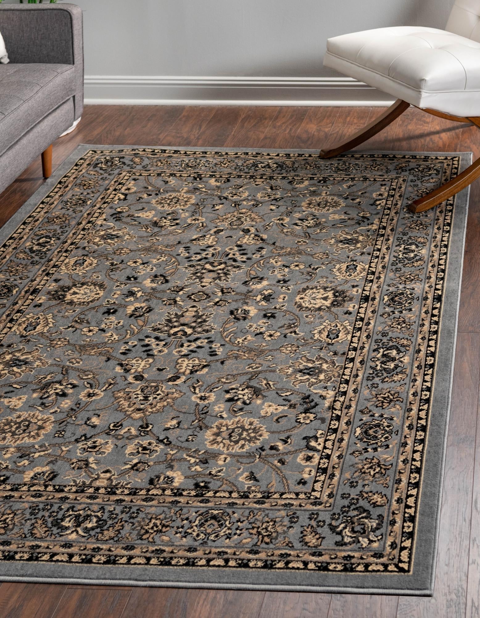 Isfahan Elegance Collection Area Rug - Naghsh-e Jahan (Gray)