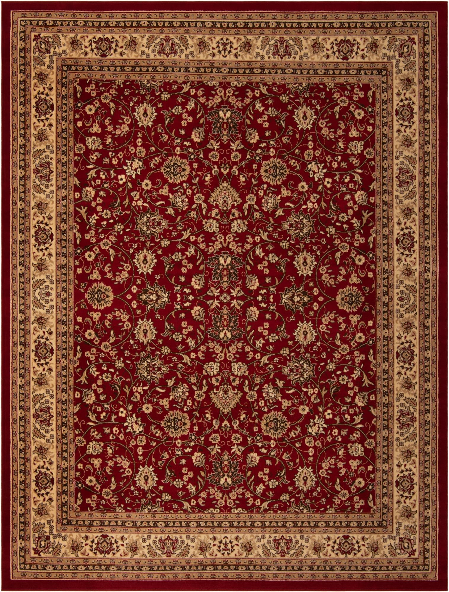 Isfahan Elegance Collection Area Rug - Naghsh-e Jahan (Burgundy)