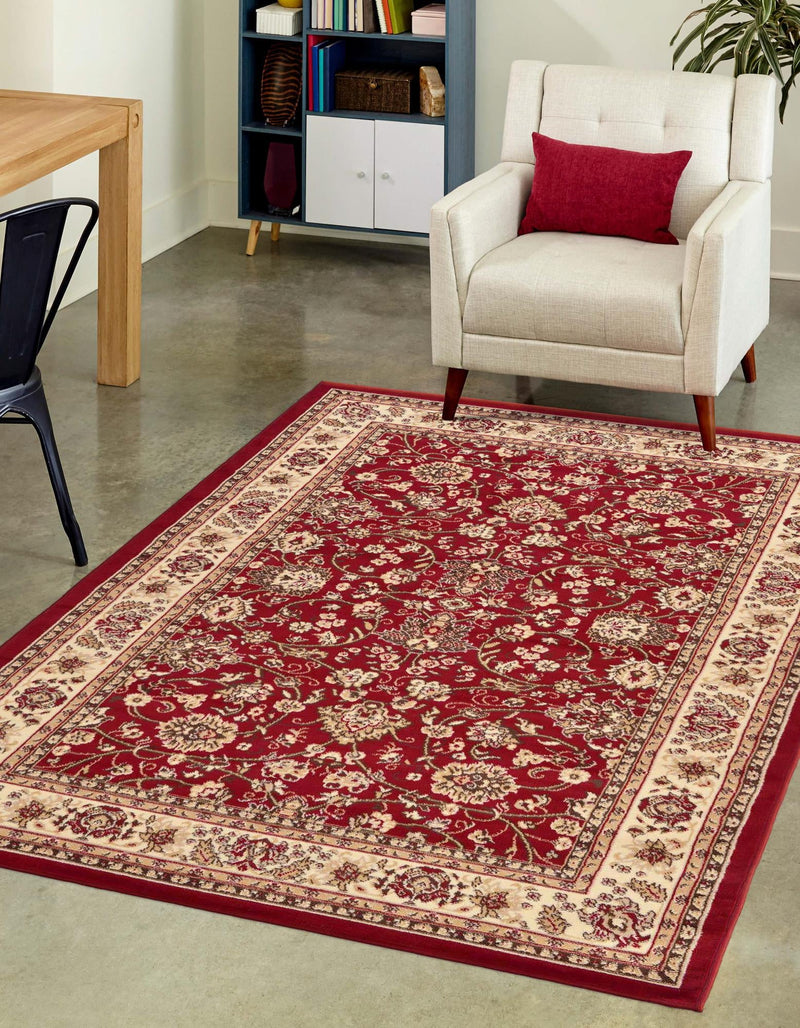 Isfahan Elegance Collection Area Rug - Naghsh-e Jahan (Burgundy) Rectangle Burgundy  lifestyle 2