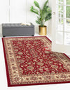 Isfahan Elegance Collection Area Rug - Naghsh-e Jahan (Burgundy) Rectangle Burgundy  lifestyle 4