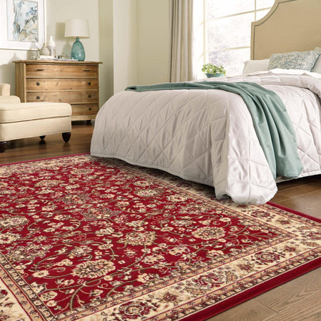 Isfahan Elegance Collection Area Rug - Naghsh-e Jahan (Burgundy)