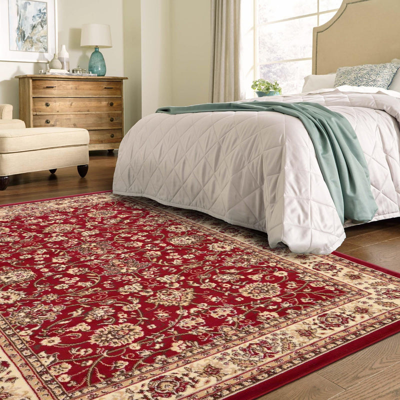 Isfahan Elegance Collection Area Rug - Naghsh-e Jahan (Burgundy) Rectangle Burgundy  lifestyle 17