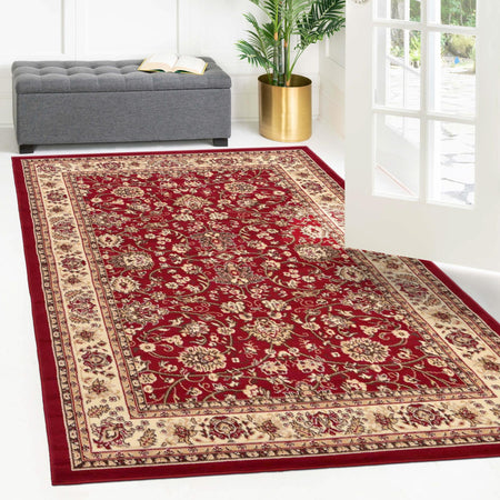 Isfahan Elegance Collection Area Rug - Naghsh-e Jahan (Burgundy)