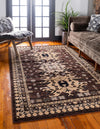 Tabriz Tapestries Collection Area Rug - Azerbaijan (Brown) Rectangle Brown  lifestyle 2